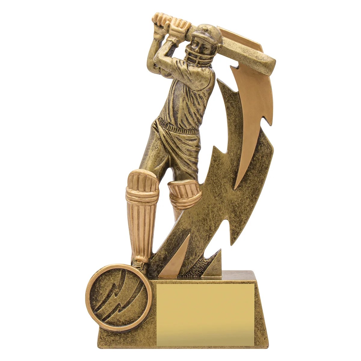 11614a-gold Gold shazam batsman with resin construction