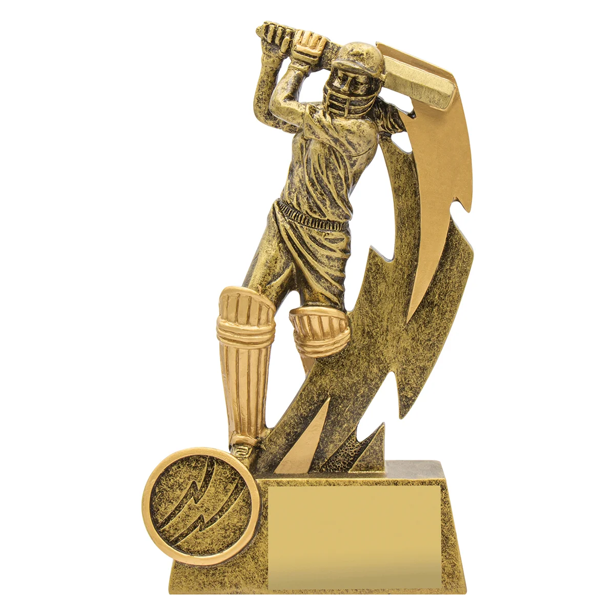 11616a-gold Gold shazam batting - female with resin construction