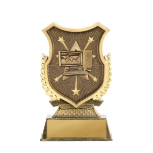 Bronze shield stand-computers with plastic construction