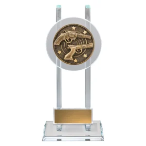 Gold shooting spartan glass with glass construction
