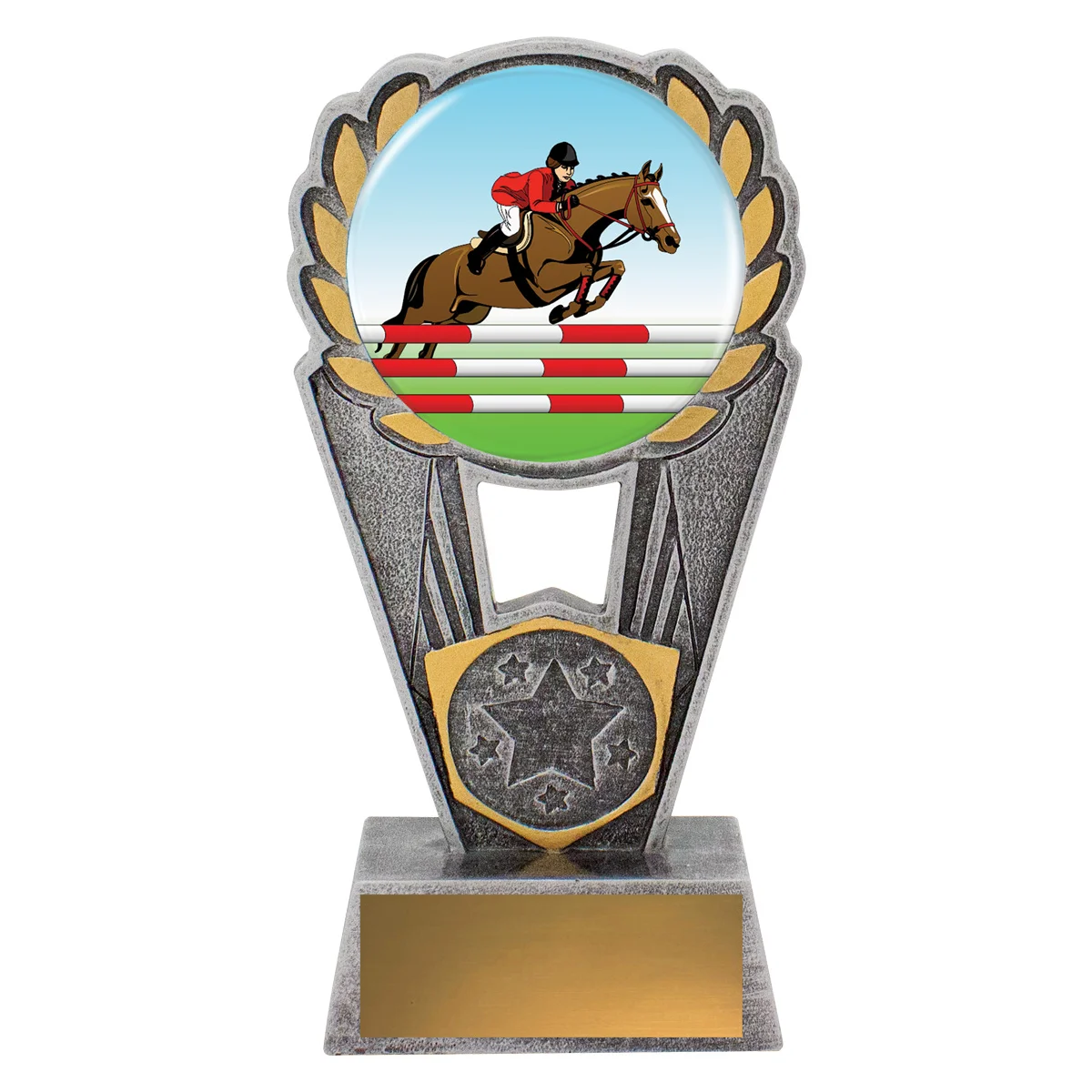 psk101a-silver Silver show jumping polaris - colour with resin construction