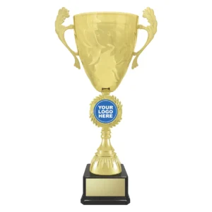 Gold showdown cup with plastic / metal construction