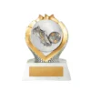 Silver / gold sierra tower-football with resin construction