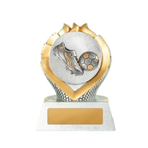 Silver / gold sierra tower-football with resin construction