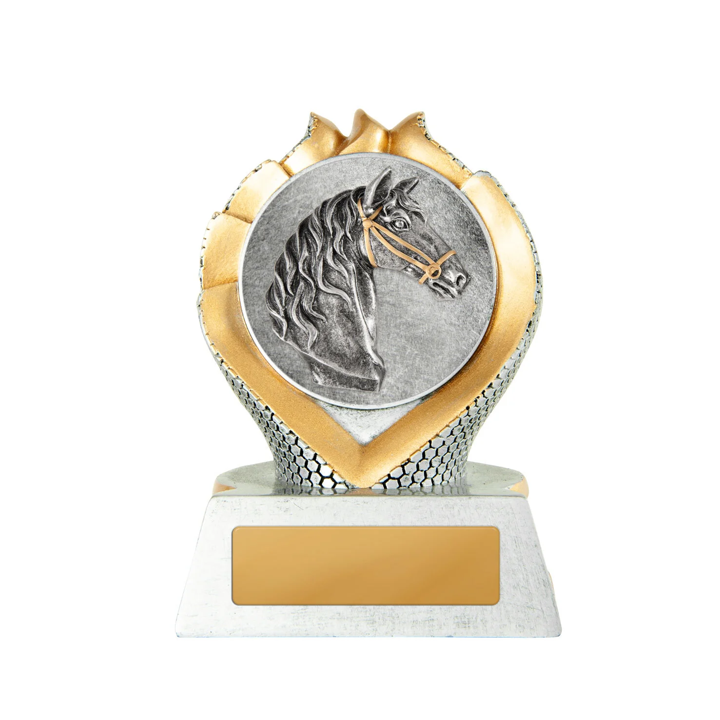 -gold Silver / gold sierra tower-horses with resin construction