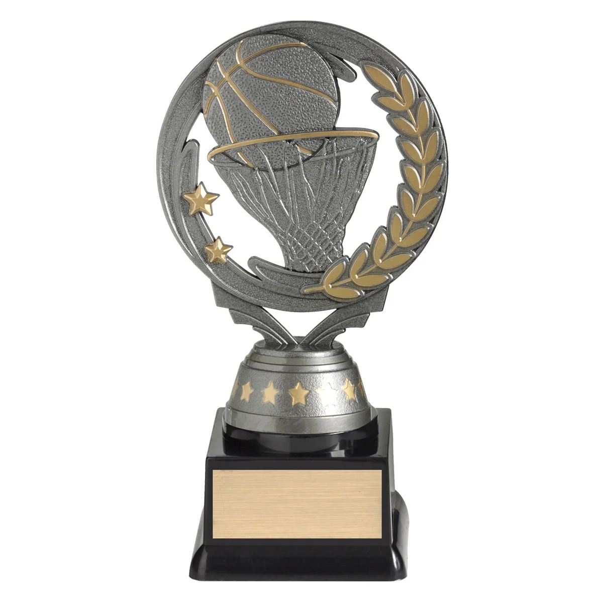 ft260b-silver Silver silver basketball torch with plastic construction