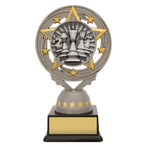 Silver silver chess torch with plastic construction