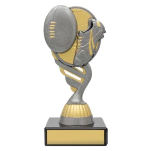 Silver silver footy with plastic / marble construction