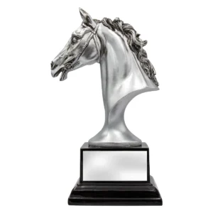 Silver silver horse with resin construction