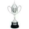 spb-cob200-silver Silver silver plated cup on base with lid with silver plated brass construction