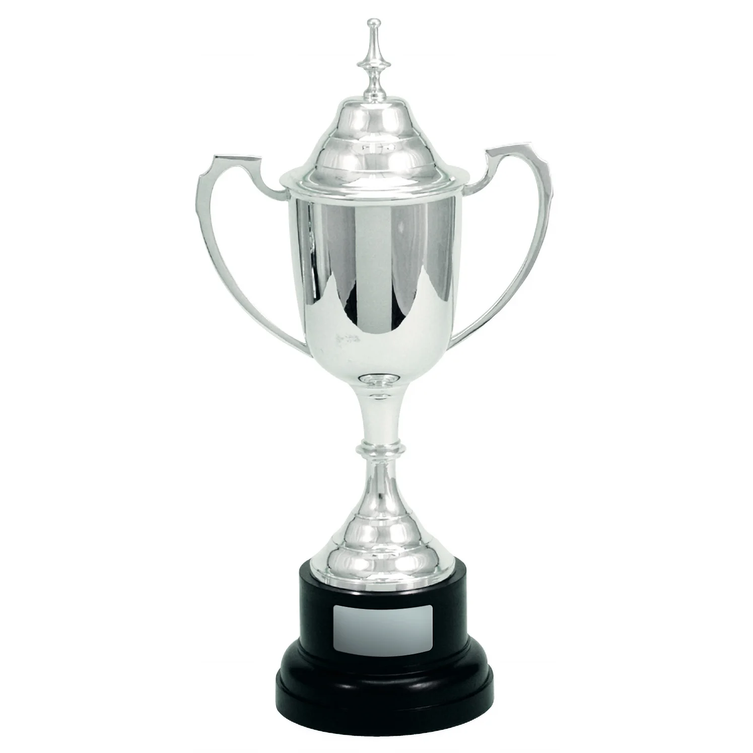 spb-cob200-silver Silver silver plated cup on base with lid with silver plated brass construction