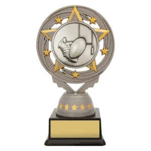 Silver silver rugby torch with plastic construction
