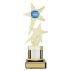 Silver silver twin star with plastic / marble construction