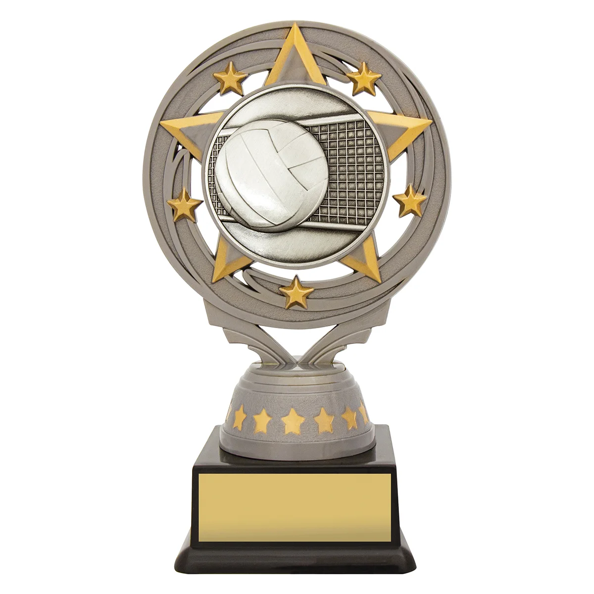 Silver silver volleyball torch with plastic construction