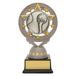 Silver silver water polo torch with plastic construction