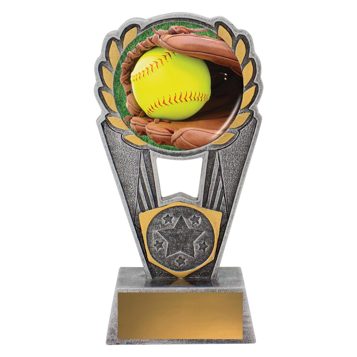 Silver softball polaris - colour with resin construction