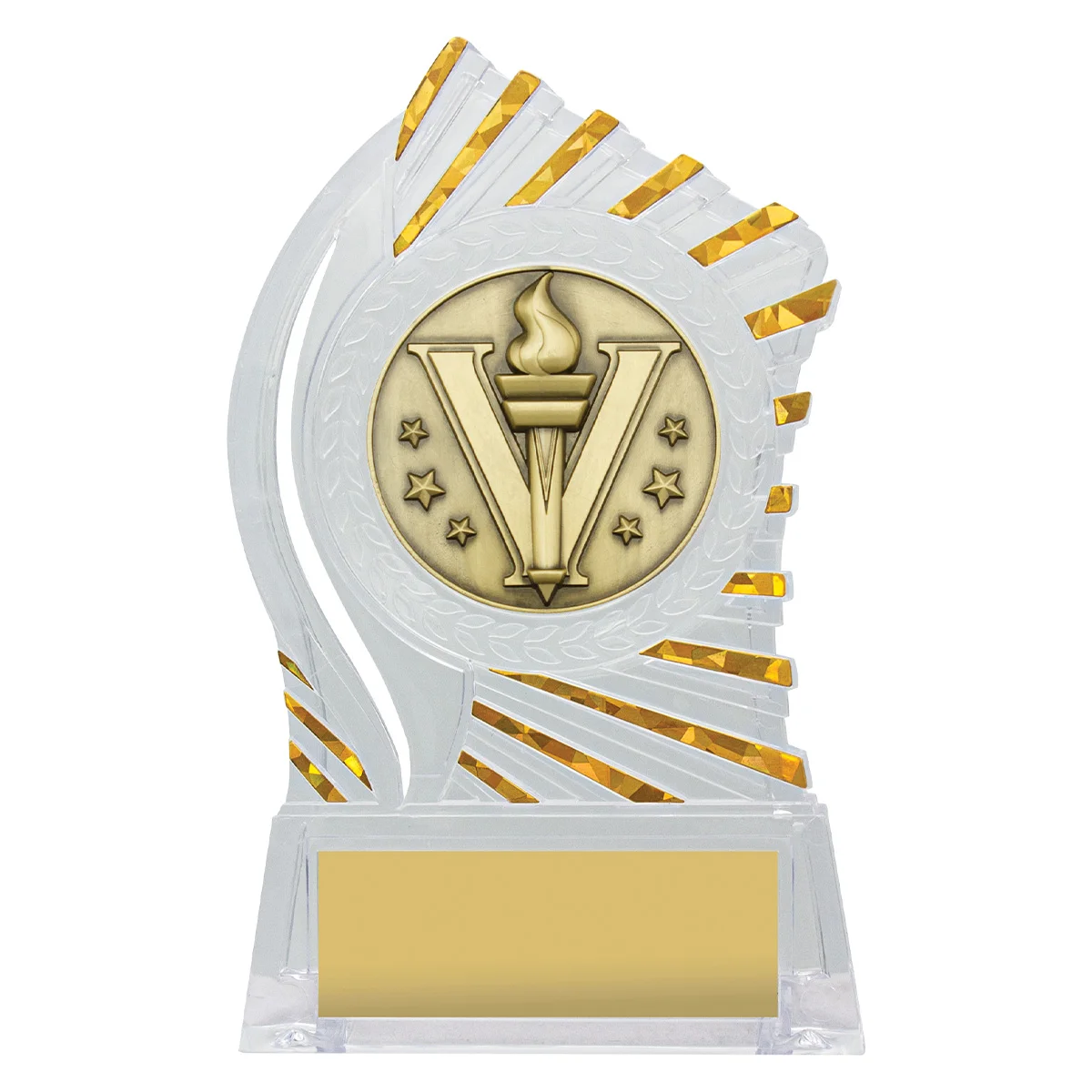 rh301-clear-with-gold Clear with gold solar achievement with acrylic construction