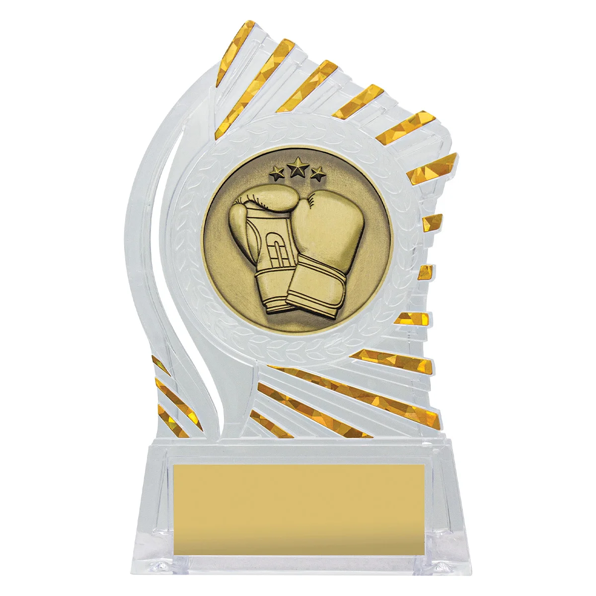 rh332-clear-with-gold Clear with gold solar boxing with acrylic construction