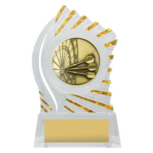 Clear with gold solar darts with acrylic construction