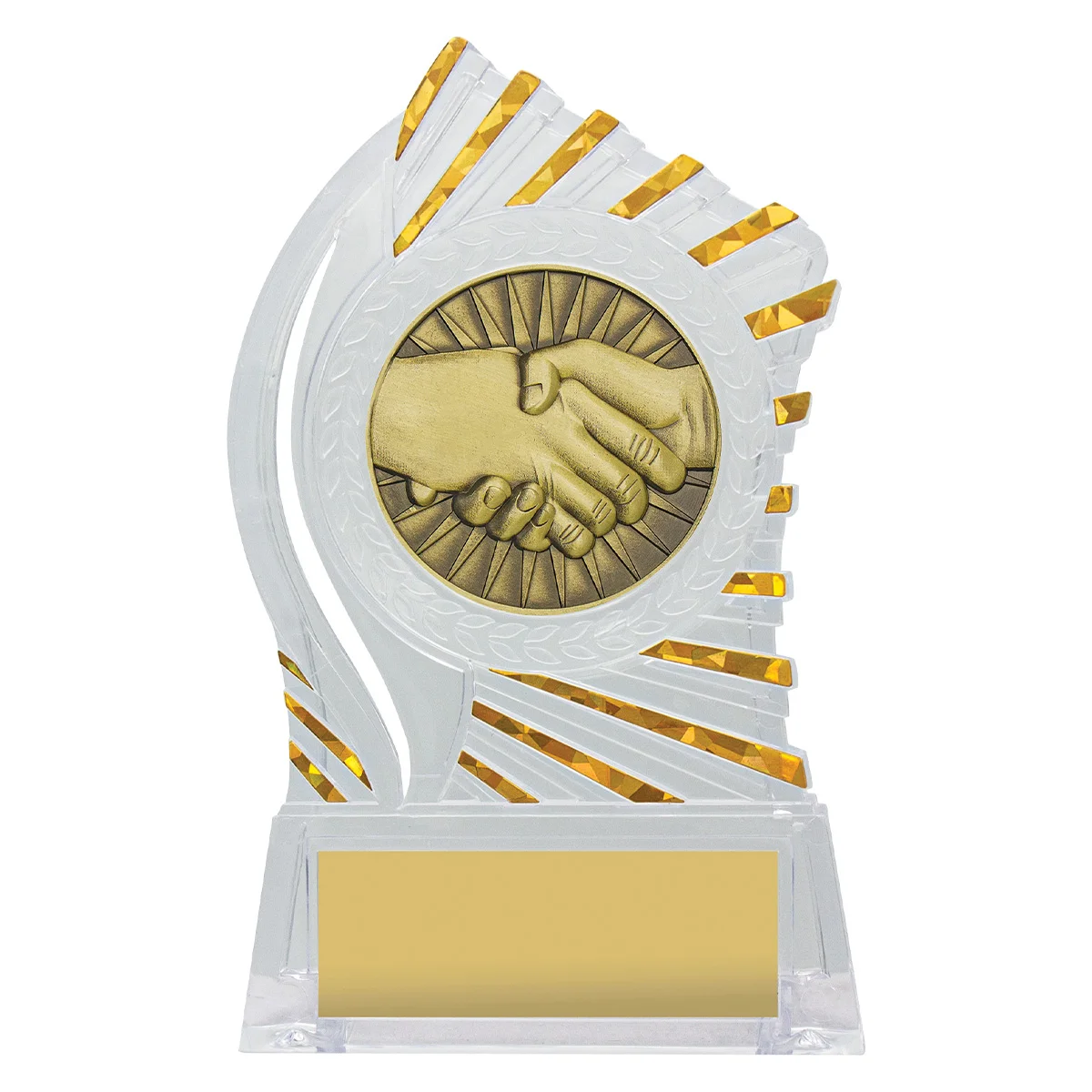 Clear with gold solar fair play with acrylic construction