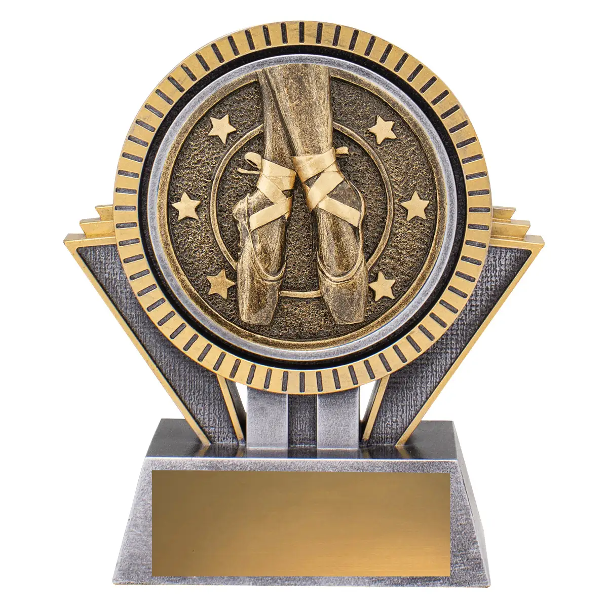 -gold Silver / gold spartan - ballet with resin construction