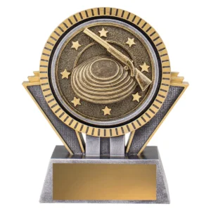 Silver / gold spartan - clay pigeon with resin construction