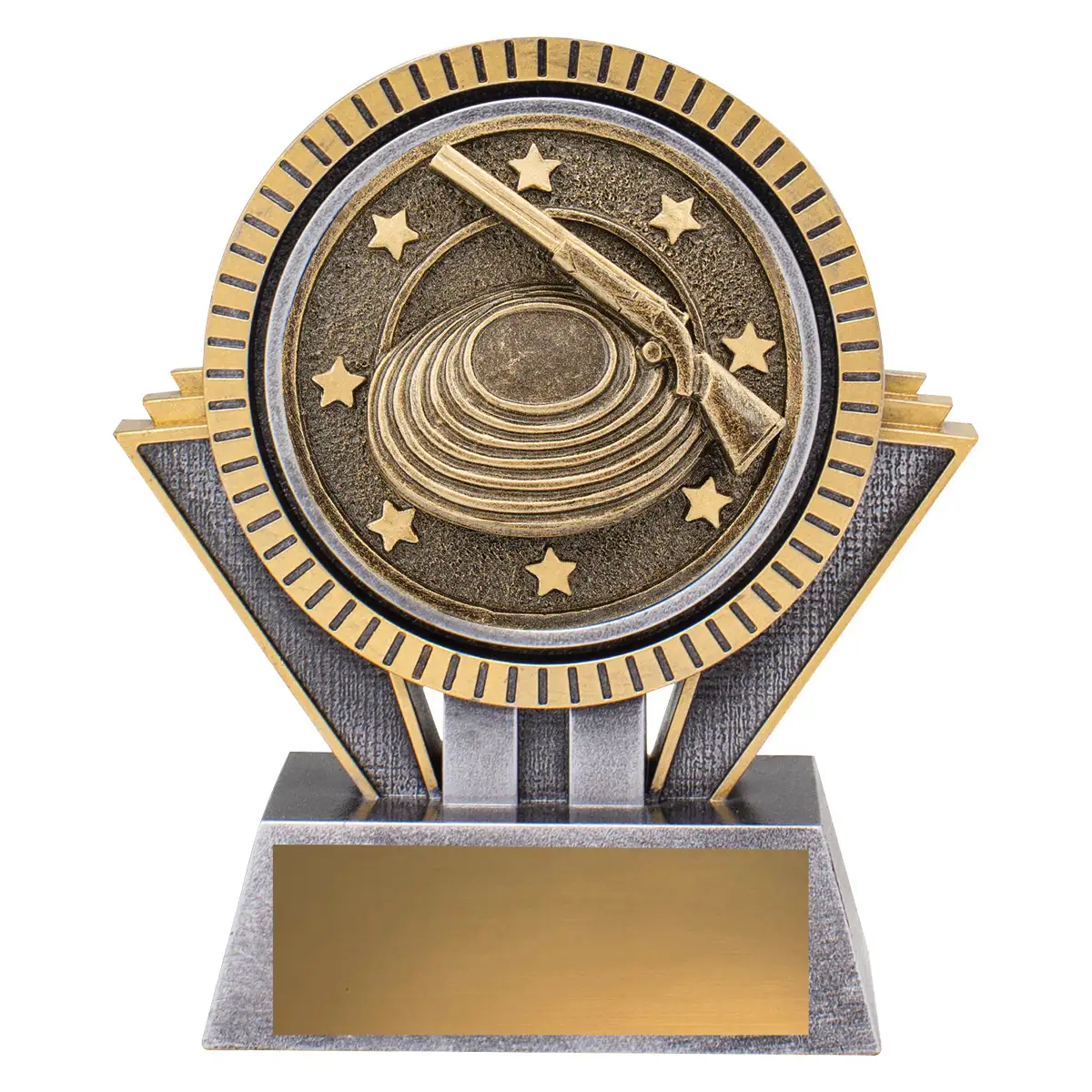 -gold Silver / gold spartan - clay pigeon with resin construction