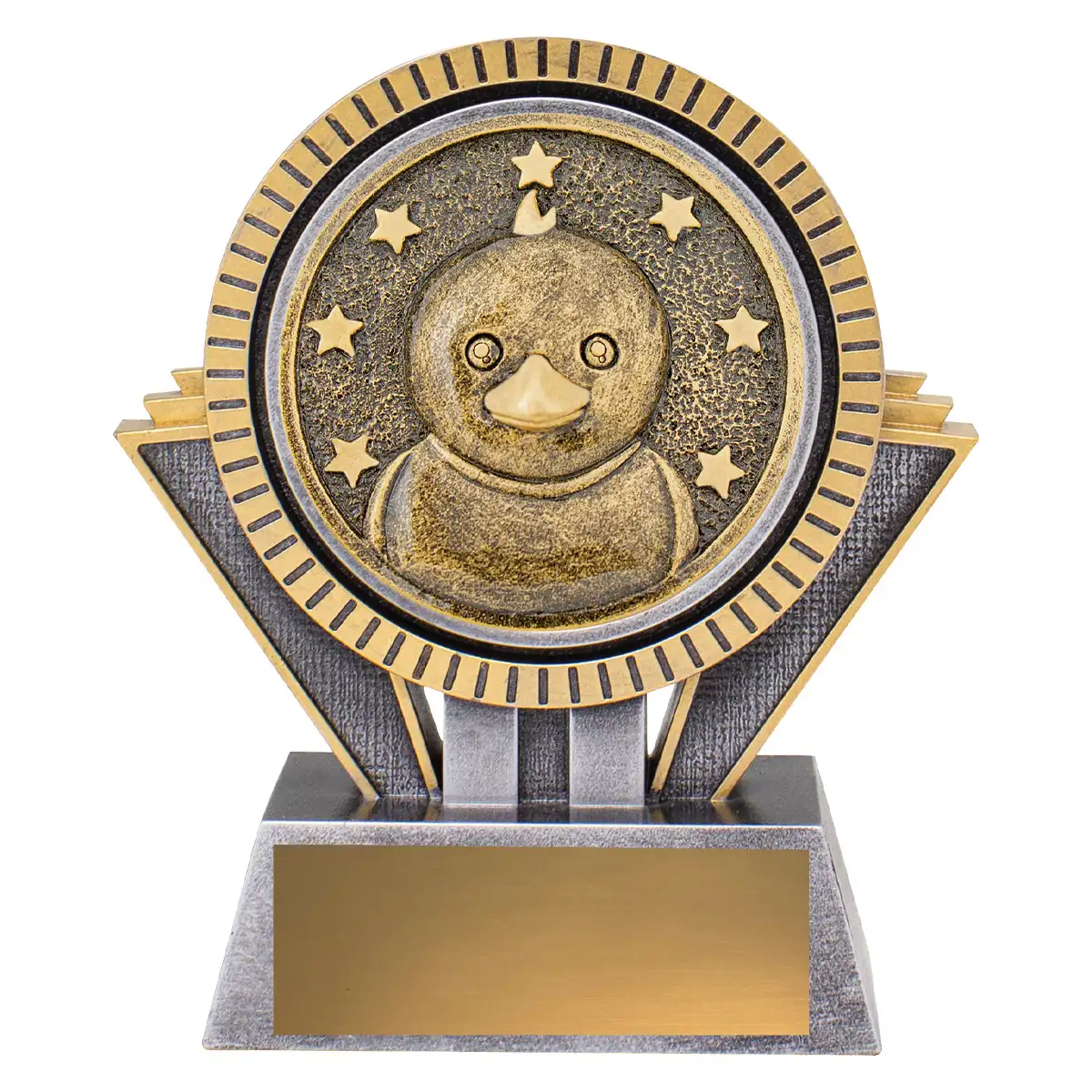 -gold Silver / gold spartan - duck with resin construction