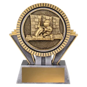 Silver / gold spartan - go kart with resin construction