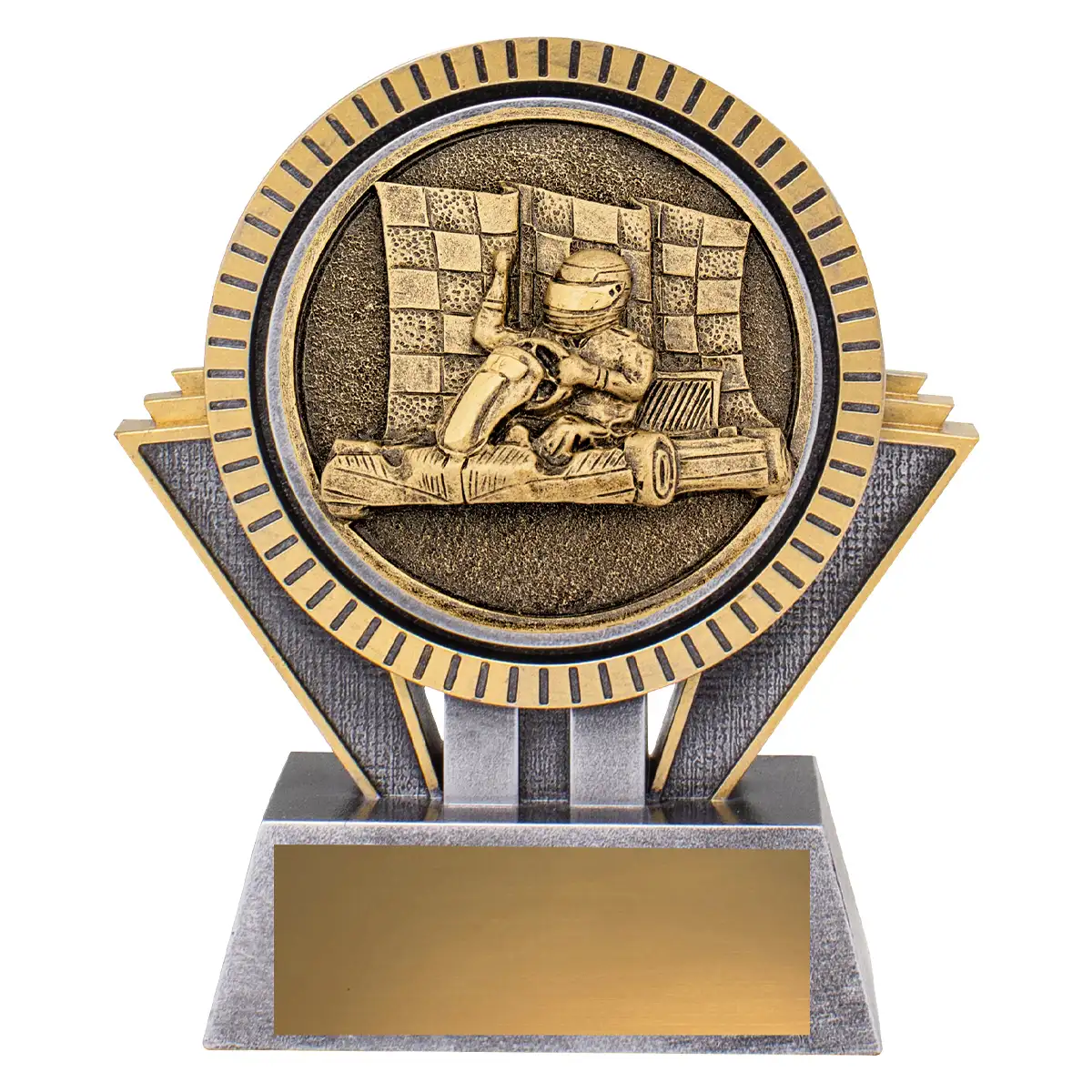 -gold Silver / gold spartan - go kart with resin construction