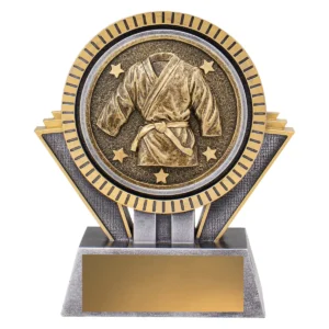 Silver / gold spartan - martial arts with resin construction