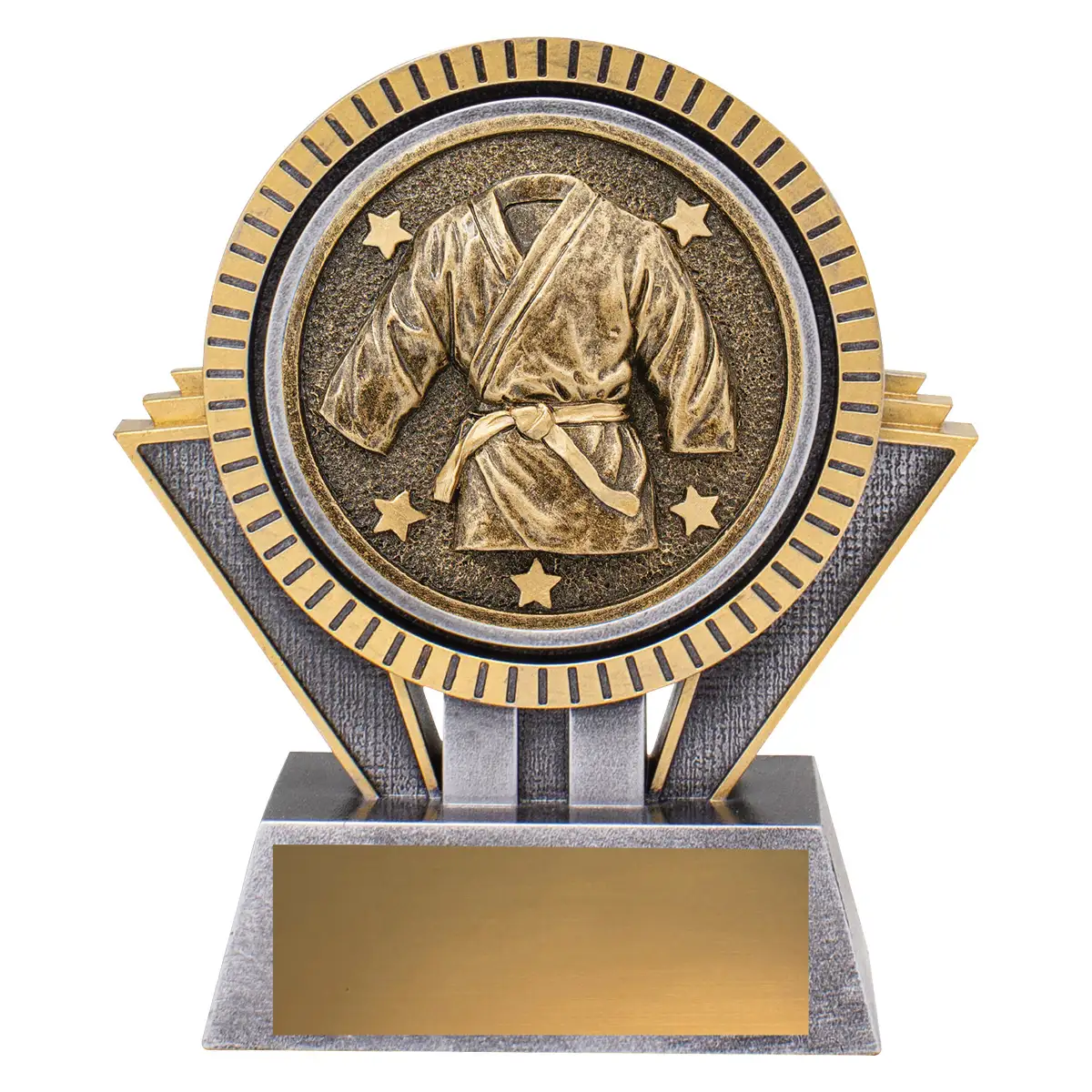 Silver / gold spartan - martial arts with resin construction