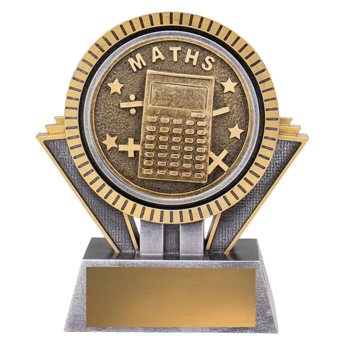 sr108a-silver-and-gold Silver & gold spartan - maths with resin construction