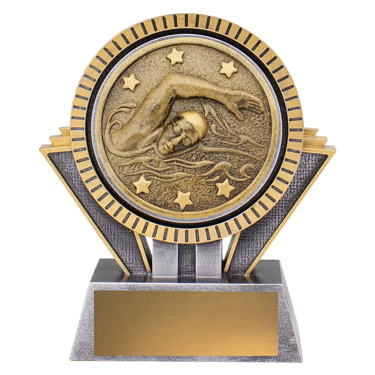 -gold Silver / gold spartan - swim with resin construction