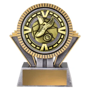 Silver & gold spartan varsity - athletics with resin / metal construction
