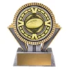 -gold Silver / gold spartan varsity - footy with resin / metal construction