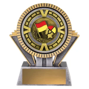 Silver / gold spartan varsity - lifesaving with resin / metal construction