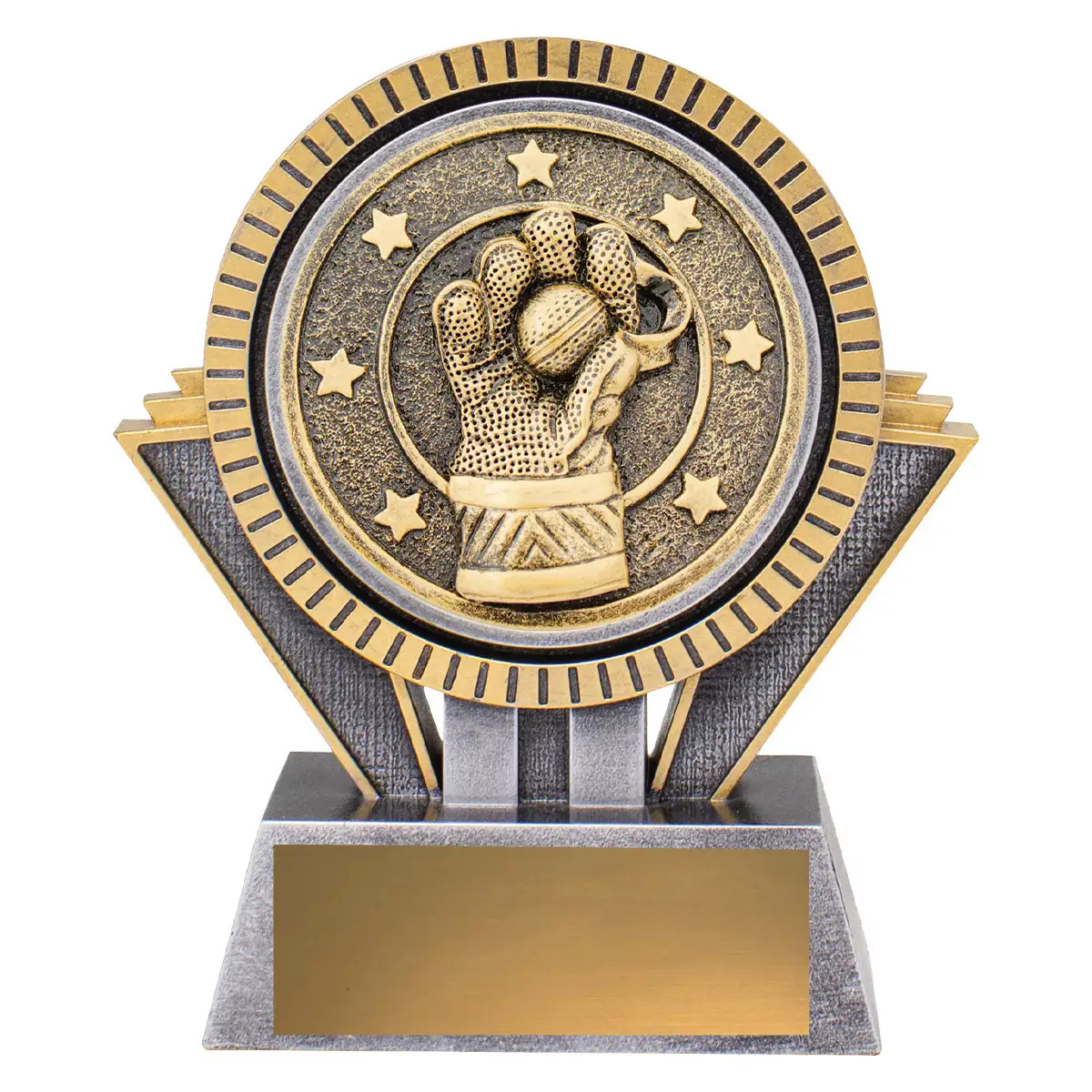 -gold Silver / gold spartan - wicketkeeper with resin construction