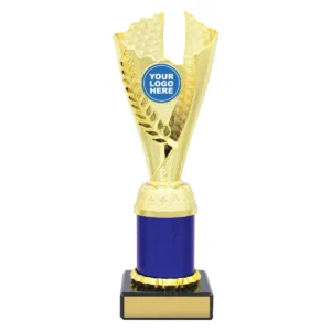 Blue spirit cup with plastic / marble construction