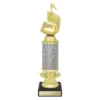 Gold / silver star riser - music with plastic / marble construction