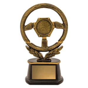 Gold steering wheel with resin construction