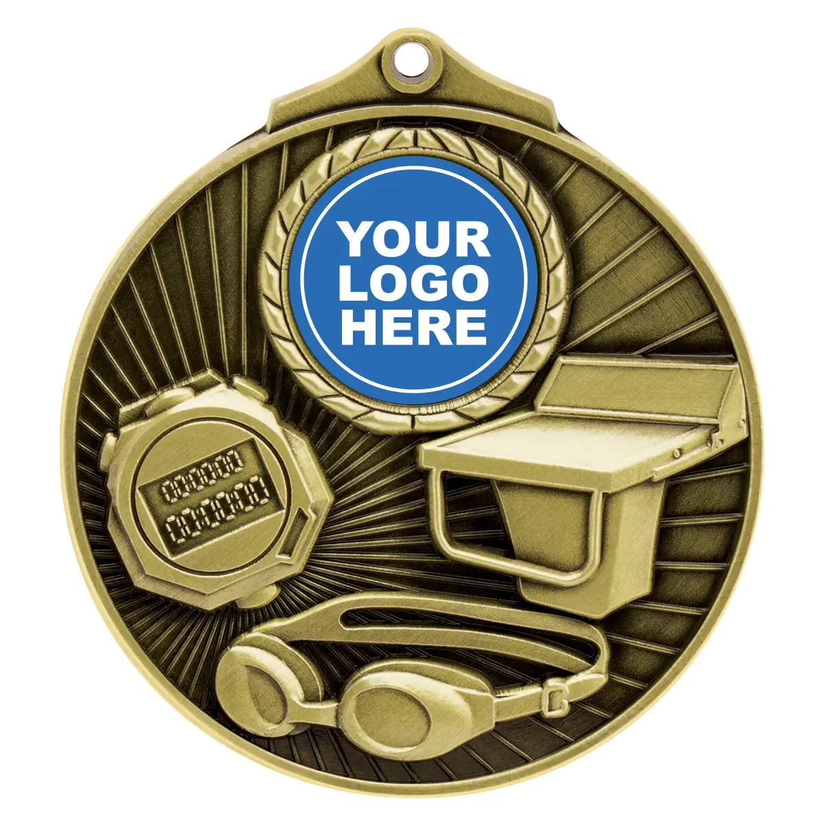 mz130g-gold Gold summit medal with metal construction