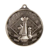 Silver sunrise medal-chess with zinc alloy construction