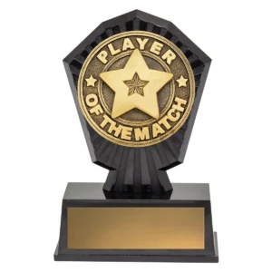 Gold super mini - player of the match with plastic construction