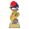 Silver table tennis flame with resin construction