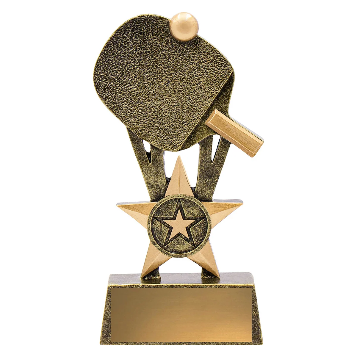 Gold table tennis pinnacle with resin construction