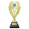 ar547a-gold Gold target pedestal with plastic / timber construction