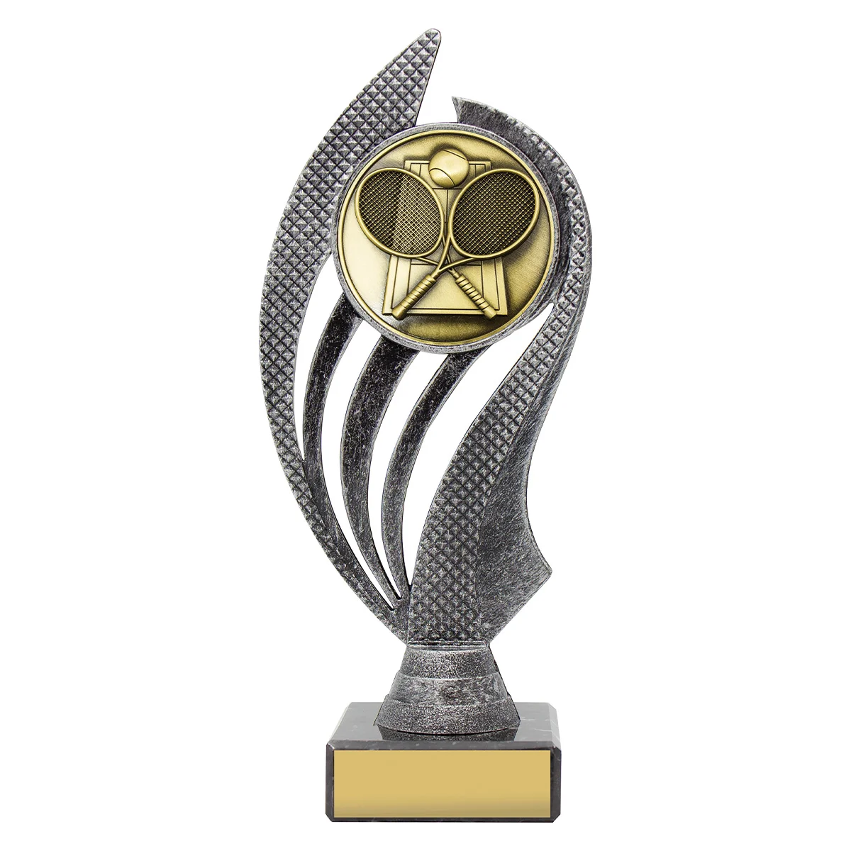 -gold Silver / gold tennis husky with plastic / metal / marble construction