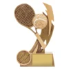 Gold tennis shazam with resin construction