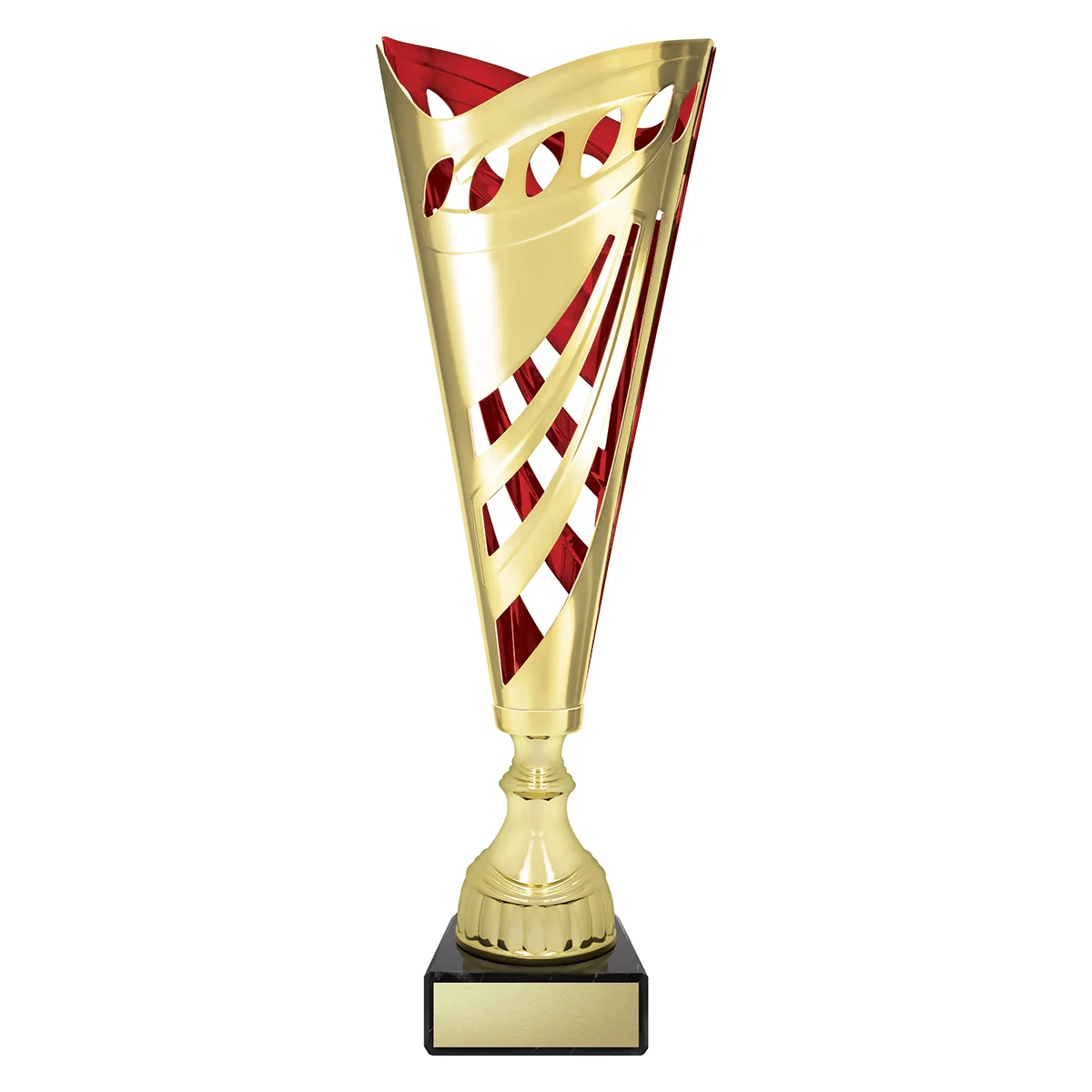 cup140a-red Red thunder - gold / red with plastic / metal / marble construction